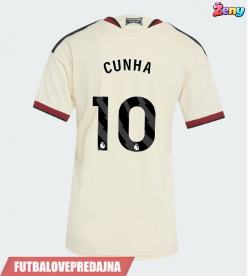 Lacne Ženy Futbalové dres Manchester United Matheus Cunha #10 2026-27 Krátky Rukáv - Tretina